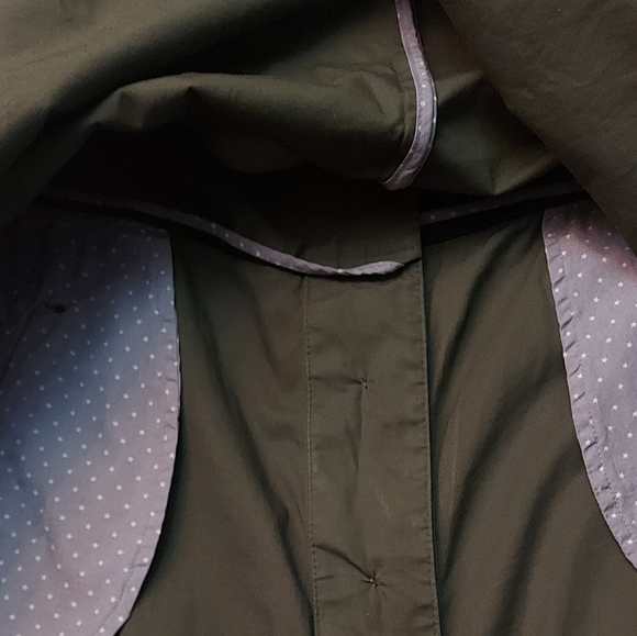 Olive Green Button Front Skirt Size 6 Preppy Utility Academia - Picture 11 of 11